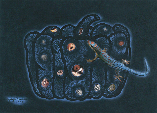 1975年 《關於南瓜與蜥蜴的記憶》，1975年作 東京都現代美術館 藝術品: © 草間彌生